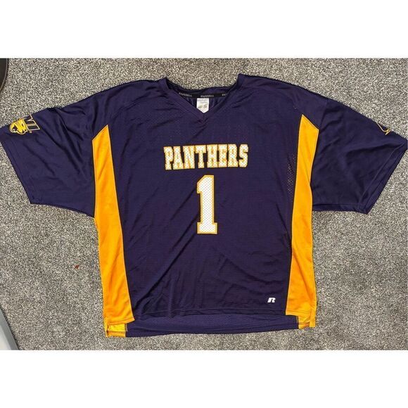 Unisex Northern Iowa UNI Panthers #1 Football Jersey Russell Size 2XL XXL - Picture 1 of 7